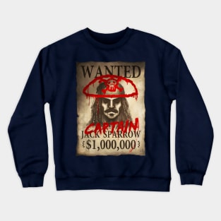 WANTED for Captain Jack Sparrow Crewneck Sweatshirt